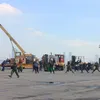 Exercise drill on handling marine security