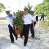 Soldiers celebrate Lunar New Year on the spratly islands