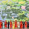 Lotus murals unveiled at Noi Bai international airport