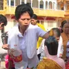 Buddhist ritual bathing in the Chol Chnam Thmay Festival