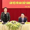 National Assembly Chairwoman Nguyen Thi Kim Ngan works with Yen Bai