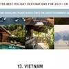 Vietnam listed among top destinations after COVID-19