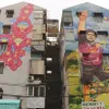 Colourful murals cover old buildings in HCM City