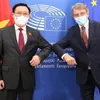 Top leaders of Vietnamese N.A., European Parliament hold talks