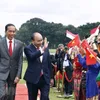 Indonesian President hosts welcome ceremony for President Nguyen Xuan Phuc