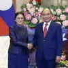 President Nguyen Xuan Phuc receives Lao Vice President Pany Yathotou