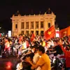 Fans celebrate the 31st SEA Games gold medal of the U23 Vietnam football team