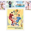 Set of stamps released to celebrate SEA Games 31