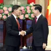 President receives leader of Lao Front for National Construction