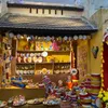 Display of traditional mid-autumn festival lanterns