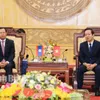 Ninh Binh provincial leaders receive visiting Lao delegation