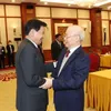 Top leaders of Vietnamese, Lao Parties meet in Hanoi