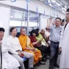 Ethnic, religious, intellectual representatives take trial ride on HCM City’s first metro line