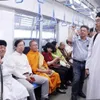 Ethnic, religious, intellectual representatives take trial ride on HCM City's first metro line