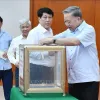 Top leader attends launch of support campaign for Typhoon Yagi victims