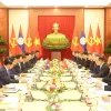 Top leaders of Vietnam and Laos hold talks in Hanoi