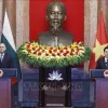 Vietnamese, Bulgarian Presidents hold press conference