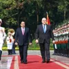 PM hosts official welcome ceremony for visiting Russian counterpart