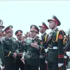 Vietnamese soldiers prepare for Red Square parade in Moscow