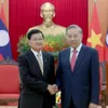 Party General Secretary hosts top Lao leader