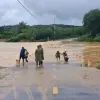 Heavy rain floods residential areas