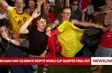 Belgian fans celebrate despite World Cup quarter-final exit