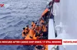 45 rescued after cargo ship sinks, 17 still missing