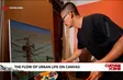 The flow of urban life on canvas
