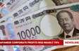 Japanese corporate profits rise nearly 70%