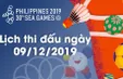 Lịch thi đấu ngày 09/12 của Đoàn Thể thao Việt Nam tại SEA Games 30