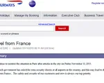 British Airways cảnh báo du khách đến Paris sau khủng bố kinh hoàng