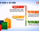 Ngày hội mua sắm Online Friday sẽ diễn ra vào ngày 2/12