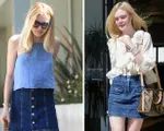 Diện đồ denim nữ tính như Elle và Dakota Fanning