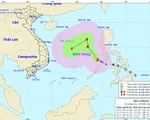 Bão số 9 Tokage trên Biển Đông giật cấp 10-11 có khả năng mạnh thêm