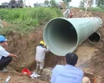 Đường ống nước sạch sông Đà vỡ lần thứ 18
