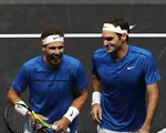 Federer và Nadal giành chiến thắng trong lần đầu đánh đôi cùng nhau