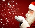 Ông già Noel gửi lời chúc Giáng sinh đến trẻ em