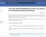 Bạn đã kiểm tra xem Facebook của mình có bị rò rỉ dữ liệu hay không?