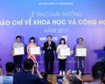 Giải thưởng Báo chí về Khoa học và Công nghệ 2017: VTV giành 1 giải Nhất, 1 giải Nhì