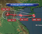 Bão số 3 giật cấp 10, di chuyển nhanh, gây mưa lớn từ Thanh Hóa đến Hà Tĩnh