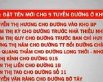 TP.HCM đặt tên mới 9 tuyến đường