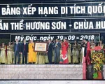 Chùa Hương đón Bằng Di tích Quốc gia đặc biệt