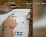 Học sinh lớp 1 giải thích cách đánh vần tiếng Việt bằng hình học biểu thị