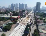 Lắp đặt ray tàu tuyến metro số 3 ga Hà Nội - Nhổn