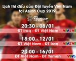 Lịch thi đấu và tường thuật trực tiếp của ĐT Việt Nam tại Asian Cup 2019