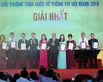 Thủ tướng trao Giải thưởng toàn quốc về thông tin đối ngoại 2018