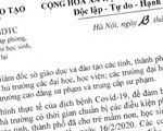 Bộ GDĐT yêu cầu tăng cường các biện pháp phòng, chống dịch bệnh COVID-19 (nCoV) khi học sinh, sinh viên đi học trở lại