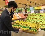 Chuối Việt Nam c&oacute; mặt tại chuỗi si&ecirc;u thị Lotte ở H&agrave;n Quốc