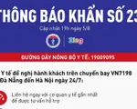 KHẨN: Tìm hành khách chuyến bay VN7198 từ Đà Nẵng đến Hà Nội ngày 24/7