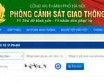 Tra cứu xe vi phạm trên cổng thông tin điện tử Công an thành phố Hà Nội